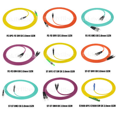 Patchcord οπτικών ινών LC/Sc/FC/St Singlemode/Multimode Upc/APC Simplex/Duplex Jumper για FTTH Data Center Telecom