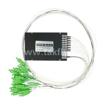 Οπτική ίνα DWDM 8+1Κανάλι MUX+DEMUX ABS Μοντέλο για Κέντρο Δεδομένων Τηλεπικοινωνιών 5G