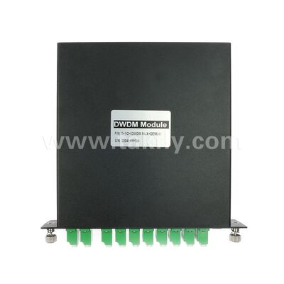 DWDM 8+1Κανάλι MUX+DEMUX LGX Μονάδα οπτικών ινών για κέντρα δεδομένων Telecom 5G