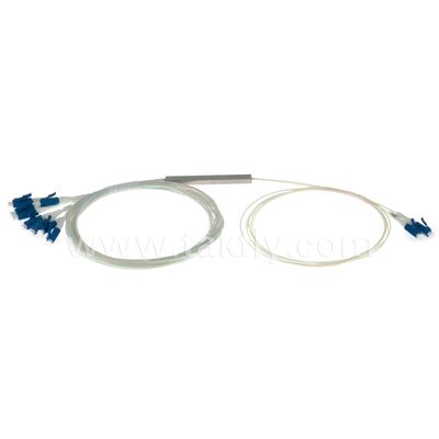 PLC Splitter 2*N Steel Tube SC APC/UPC 0,9mm Optic Fiber for Data Center Telecom FTTX