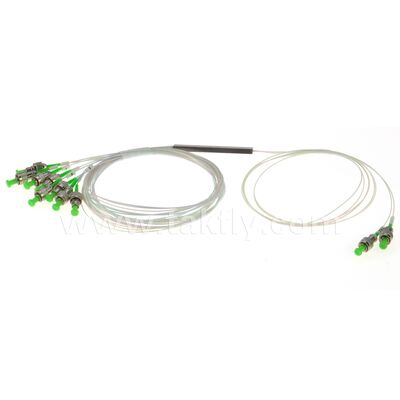PLC Splitter 2*N Steel Tube SC APC/UPC 0,9mm Optic Fiber for Data Center Telecom FTTX