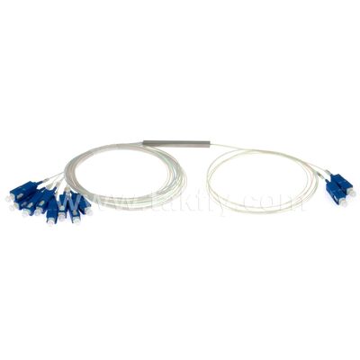 PLC Splitter 2*N Steel Tube SC APC/UPC 0,9mm Optic Fiber for Data Center Telecom FTTX