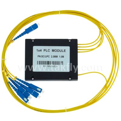 Οπτικός Διαχωριστής PLC ABS κουτί 1xN SC APC/UPC για Fttx Τηλεπικοινωνίες Κέντρο Δεδομένων