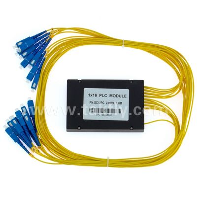 Οπτικός Διαχωριστής PLC ABS κουτί 1xN SC APC/UPC για Fttx Τηλεπικοινωνίες Κέντρο Δεδομένων