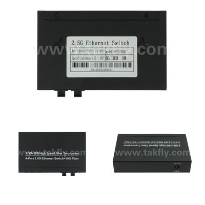 2.5G 2 Port Fiber 4 Port Copper Ethernet Switch με 10G Uplink και Χωροθέτηση Χάλυβα χωρίς ανεμιστήρα για επέκταση δικτύου υψηλής ταχύτητας
