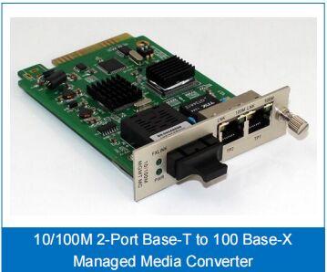 10/100 M 2-Θύρας Base-T σε 100 Base-X Διαχειριζόμενος Μετατροπέας Μέσων Άμεσες Πωλήσεις Εργοστασίου Αξιόπιστη Σύνδεση Δικτύου