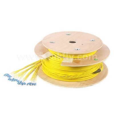 Προεπιλεγμένο Patchcord 48Cores LC-LC Fiber Optic Breakout Drop Cable για κέντρο δεδομένων τηλεπικοινωνιών