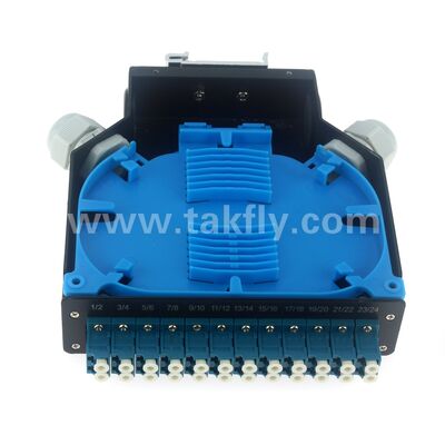 1U Front-Access Rackmount ODF με 2 δίσκους σύνδεσης και χωρητικότητα 12-48 πυρήνων