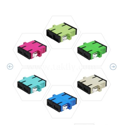 SC Duplex Fiber Optic Adapter, χαμηλή απώλεια εισαγωγής για σύνδεση καλωδίου-καλωδίου και καλωδίου-εξοπλισμού