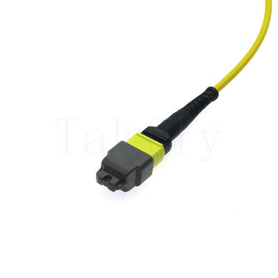 12F MTP(M) – MTP(F) APC Patch Cord, SM G657A1, 1m, 3.0mm, LSZH Yellow, Bend-ansensitive Boot, Low Loss