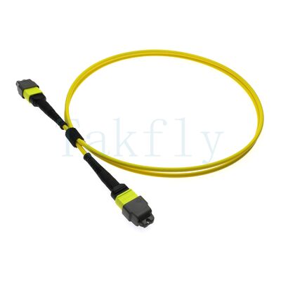 12F MTP(M) – MTP(F) APC Patch Cord, SM G657A1, 1m, 3.0mm, LSZH Yellow, Bend-ansensitive Boot, Low Loss