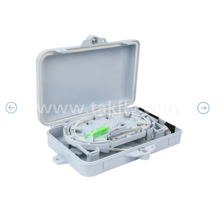 Διάταξη τερματισμού οπτικών ινών FTKS-1805-04A, 4 SC/APC SM SX Adapter, Pigtail εγκατεστημένο, FTTH FTTx Splicing Distribution Splitting Storage Cable Management Enclosure