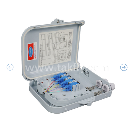 FTKS-1805-8E Τερματικό κουτί με 8 PCS SC/UPC SM SX προσαρμογέα και πλήρως εγκατεστημένο pigtail