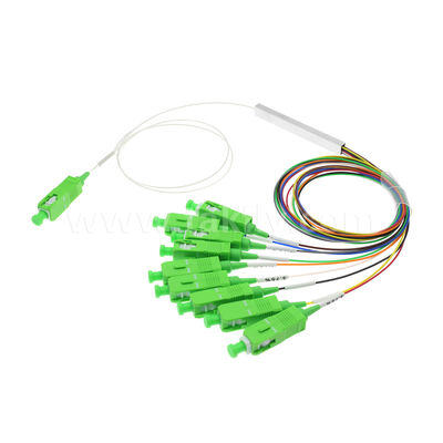 Διαχωριστής PLC 1 × 9 καναλιών με ίνες 0,9 mm για οπτικά δίκτυα διανομής FTTH / FTTX
