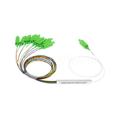Διαχωριστής PLC 1 × 9 καναλιών με ίνες 0,9 mm για οπτικά δίκτυα διανομής FTTH / FTTX