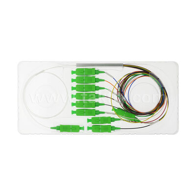 Διαχωριστής PLC 1 × 9 καναλιών με ίνες 0,9 mm για οπτικά δίκτυα διανομής FTTH / FTTX