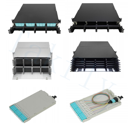1U / 2U / 4U High Density MPO Cassette Patch Panel ∙ Rack-Mount, Easy-Plug MPO σε LC Cassette Modules, προγεμισμένοι προσαρμογείς LC για εφαρμογές data center & SAN/LAN
