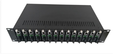 14 Slot Media Converter Ρακ-φορτώματος Τάξι ένα πρότυπο 19 ιντσών 2U ύψος ράκ-φορτώματος σασί