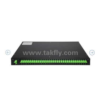 1U Rack Mount PLC Optical Splitter Πίνακα 19 ′′, μονοτρόπος G657A1, SC/APC, για τη διανομή οπτικού σήματος