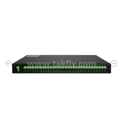 1U Rack Mount PLC Optical Splitter Πίνακα 19 ′′, μονοτρόπος G657A1, SC/APC, για τη διανομή οπτικού σήματος