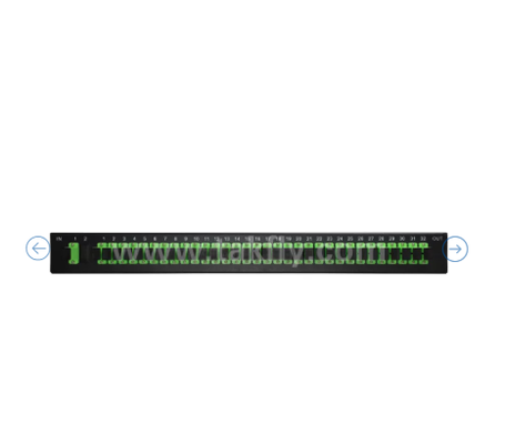 1U Rack Mount PLC Optical Splitter Πίνακα 19 ′′, μονοτρόπος G657A1, SC/APC, για τη διανομή οπτικού σήματος