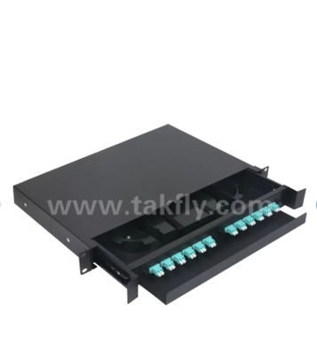 Τμήμα διανομής ινών TK-ODF-RS24 Δοκιμαστικό σχεδιασμό συρτάρι, εύκολη διαχείριση καλωδίων, υποστηρίζει κορδέλα και μονοειδείς ίνες