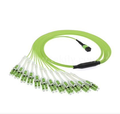 MPO/MTP σε LC Uniboot Breakout Patch Cord OM5 Multimode, 1×24, Διαστημικά εξοικονόμησης Uniboot LC συνδέσεις, για υψηλής πυκνότητας κέντρο δεδομένων & 40G/100G/400G εφαρμογές