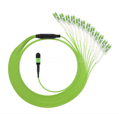 MPO/MTP σε LC Uniboot Breakout Patch Cord OM5 Multimode, 1×24, Διαστημικά εξοικονόμησης Uniboot LC συνδέσεις, για υψηλής πυκνότητας κέντρο δεδομένων & 40G/100G/400G εφαρμογές