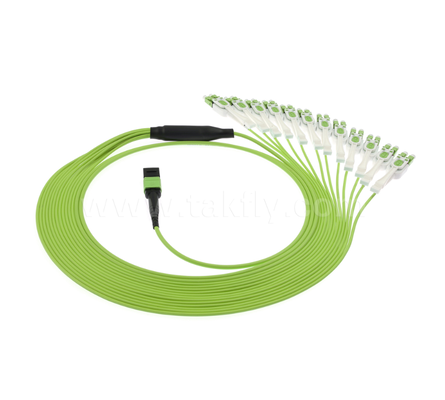 MPO/MTP σε LC Uniboot Breakout Patch Cord OM5 Multimode, 1×24, Διαστημικά εξοικονόμησης Uniboot LC συνδέσεις, για υψηλής πυκνότητας κέντρο δεδομένων & 40G/100G/400G εφαρμογές