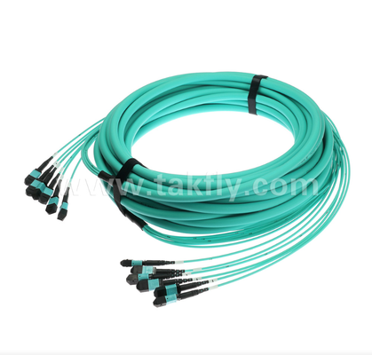 72-Core MPO/PC Trunk Patch Cord OM3 Multimode, 6×MPO Input σε 6×MPO Output, χαμηλή απώλεια εισαγωγής, για εφαρμογές υψηλής πυκνότητας κέντρου δεδομένων & 40G/100G SR4/SR10