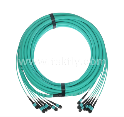 72-Core MPO/PC Trunk Patch Cord OM3 Multimode, 6×MPO Input σε 6×MPO Output, χαμηλή απώλεια εισαγωγής, για εφαρμογές υψηλής πυκνότητας κέντρου δεδομένων & 40G/100G SR4/SR10
