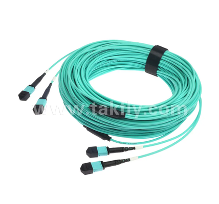 24-Core MPO/PC Mini Trunk Patch Cord   OM3 Multimode, 2×MPO Input σε 2×MPO Output, χαμηλή απώλεια εισαγωγής, για εφαρμογές υψηλής πυκνότητας κέντρου δεδομένων και 40G/100G SR4