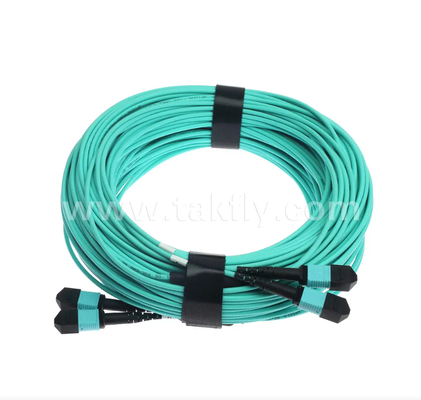 24-Core MPO/PC Mini Trunk Patch Cord   OM3 Multimode, 2×MPO Input σε 2×MPO Output, χαμηλή απώλεια εισαγωγής, για εφαρμογές υψηλής πυκνότητας κέντρου δεδομένων και 40G/100G SR4