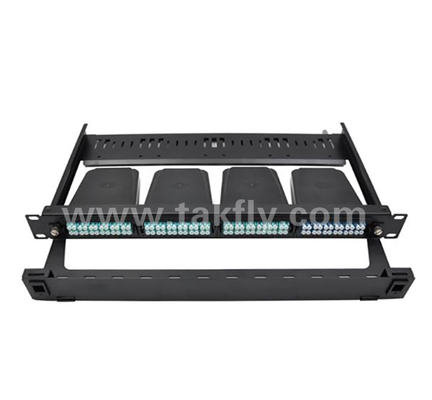 1U 24-Port MPO/MTP Patch Panel ️ 19" Rack-Mount, υψηλής πυκνότητας, υποστηρίζει προσυνδεδεμένα MPO Module Boxes & LC/MPO Adapter Panels, για καλωδίωση κυψελών ινών κέντρου δεδομένων