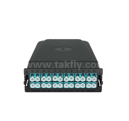 MPO/MTP σε LC Προεπιλεγμένη Κεσέτα Μονάδα ∙ 12-Core ή 24-Core, LC Duplex μπροστινό πίνακα, διπλός MPO πίσω προσαρμογείς, Plug-and-Play για υψηλής πυκνότητας κέντρο δεδομένων καλωδίωση