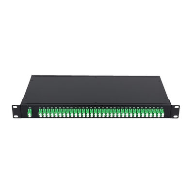 OEM 1U 19Inch 2x64 Rack Mount LC Fiber Optic PLC Splitter για το κέντρο δεδομένων FTTx