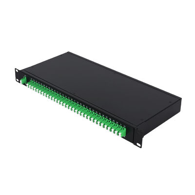 OEM 1U 19Inch 2x64 Rack Mount LC Fiber Optic PLC Splitter για το κέντρο δεδομένων FTTx