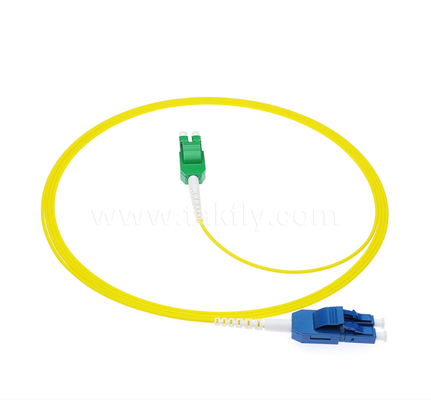 LC Uniboot Optic Fiber Patch Cord – One-Tube, Two-Cure, Polarity Interchangeable, Yellow, Halves Volume Cable
