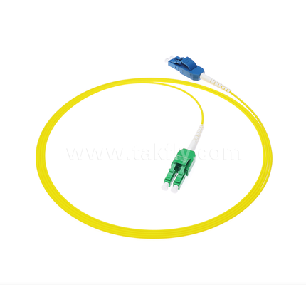 LC Uniboot Optic Fiber Patch Cord – One-Tube, Two-Cure, Polarity Interchangeable, Yellow, Halves Volume Cable