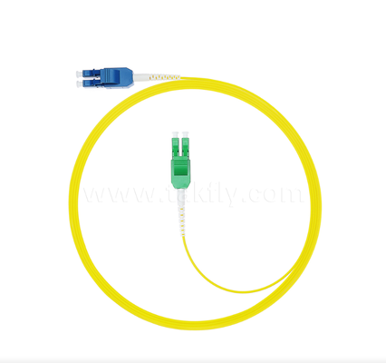 LC Uniboot Optic Fiber Patch Cord – One-Tube, Two-Cure, Polarity Interchangeable, Yellow, Halves Volume Cable
