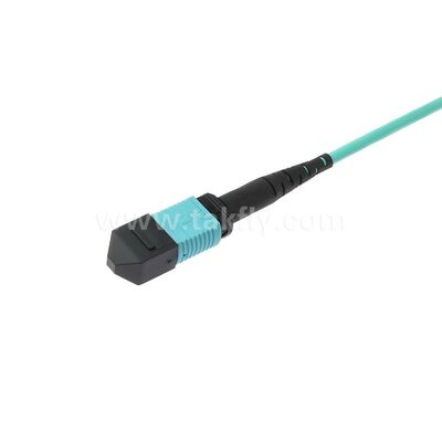 MPO MTP Patchcord MM OM3 Τραμβάκι 12F Οπτική ίνα για Κέντρο Δεδομένων