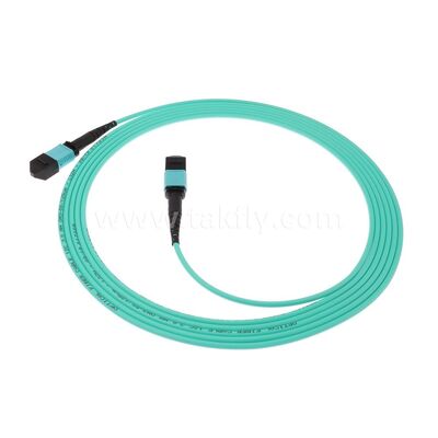 MPO MTP Patchcord MM OM3 Τραμβάκι 12F Οπτική ίνα για Κέντρο Δεδομένων