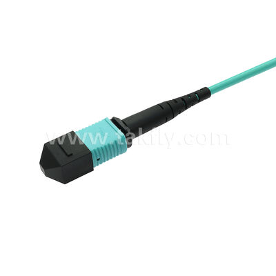 MPO MTP Patchcord MM OM3 Τραμβάκι 12F Οπτική ίνα για Κέντρο Δεδομένων