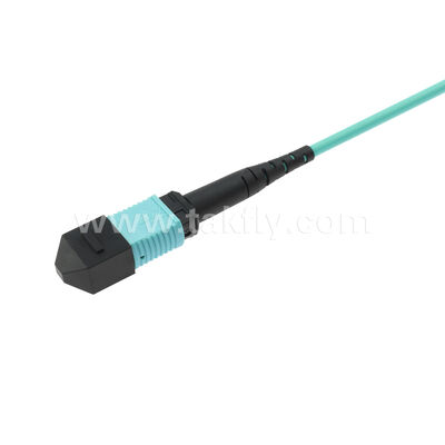 MPO MTP Patchcord MM OM3 Τραμβάκι 12F Οπτική ίνα για Κέντρο Δεδομένων