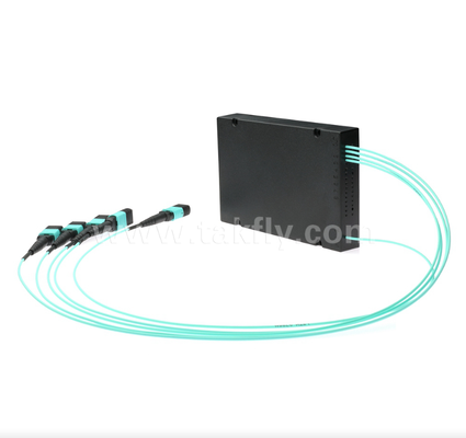 1×4 MPO/MTP OM3 PLC Splitter ∆ιαχωριστής πολυφυσικών υψηλής πυκνότητας για κέντρα δεδομένων