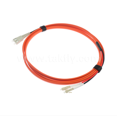 SC-UPC σε LC-UPC OM1 Duplex Flat Twin Fiber Patch Cord 2.0mm Πορτοκαλί Multimode Οπτικό Διάδρομο