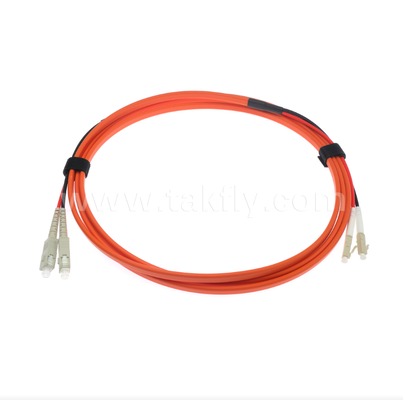 SC-UPC σε LC-UPC OM1 Duplex Flat Twin Fiber Patch Cord 2.0mm Πορτοκαλί Multimode Οπτικό Διάδρομο