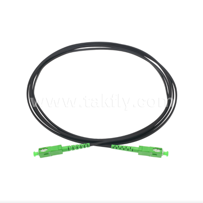 SC/APC προς SC/APC FTTH Indoor Flat Drop Patch Chord -Simplex, προεπιλεγμένο, αντι-δονήσεις για ταχεία εγκατάσταση σε κτίριο