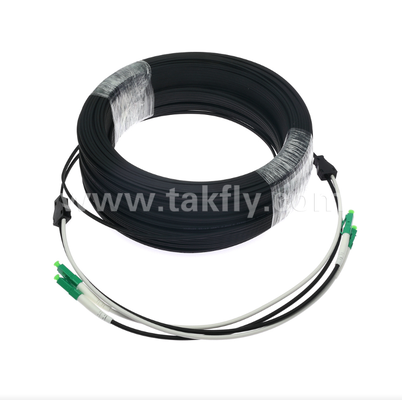 Το LC/APC Flat Drop Patch Cord - 2 Cor Duplex, προ-συνδεδεμένο, αντι-σύγκρουση, εσωτερικό για ταχεία ανάπτυξη FTTH.