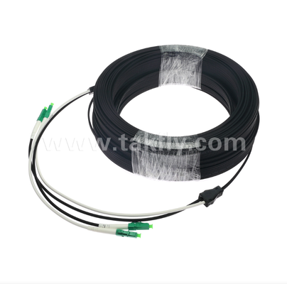 Το LC/APC Flat Drop Patch Cord - 2 Cor Duplex, προ-συνδεδεμένο, αντι-σύγκρουση, εσωτερικό για ταχεία ανάπτυξη FTTH.